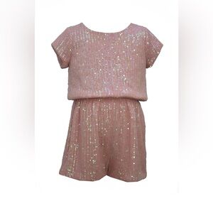 Bonnie Jean Sparkling Pink  girl Romper sz16